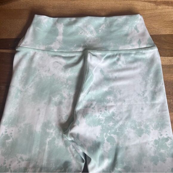 Kavala Seafoam Green-Blue Tie Dye High Waist Leggings - Picture 9 of 14